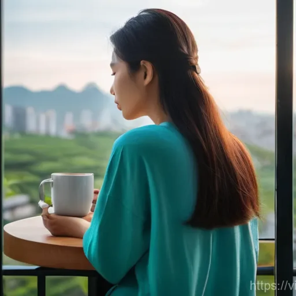 기술 균형 생활 설계법과 문제 해결 전략 - **Digital Detox & Mindfulness Morning:**
A young Vietnamese woman in her late 20s, with natural,...