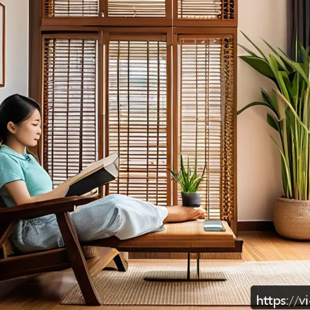 기술 균형 생활 설계법의 효과 검증 - A cozy Vietnamese home interior with a designated "technology-free zone": a small corner featuring a...